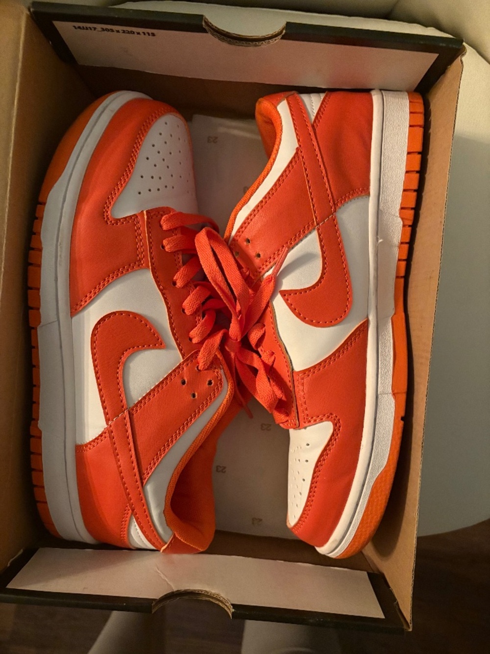 Dunks orange and white